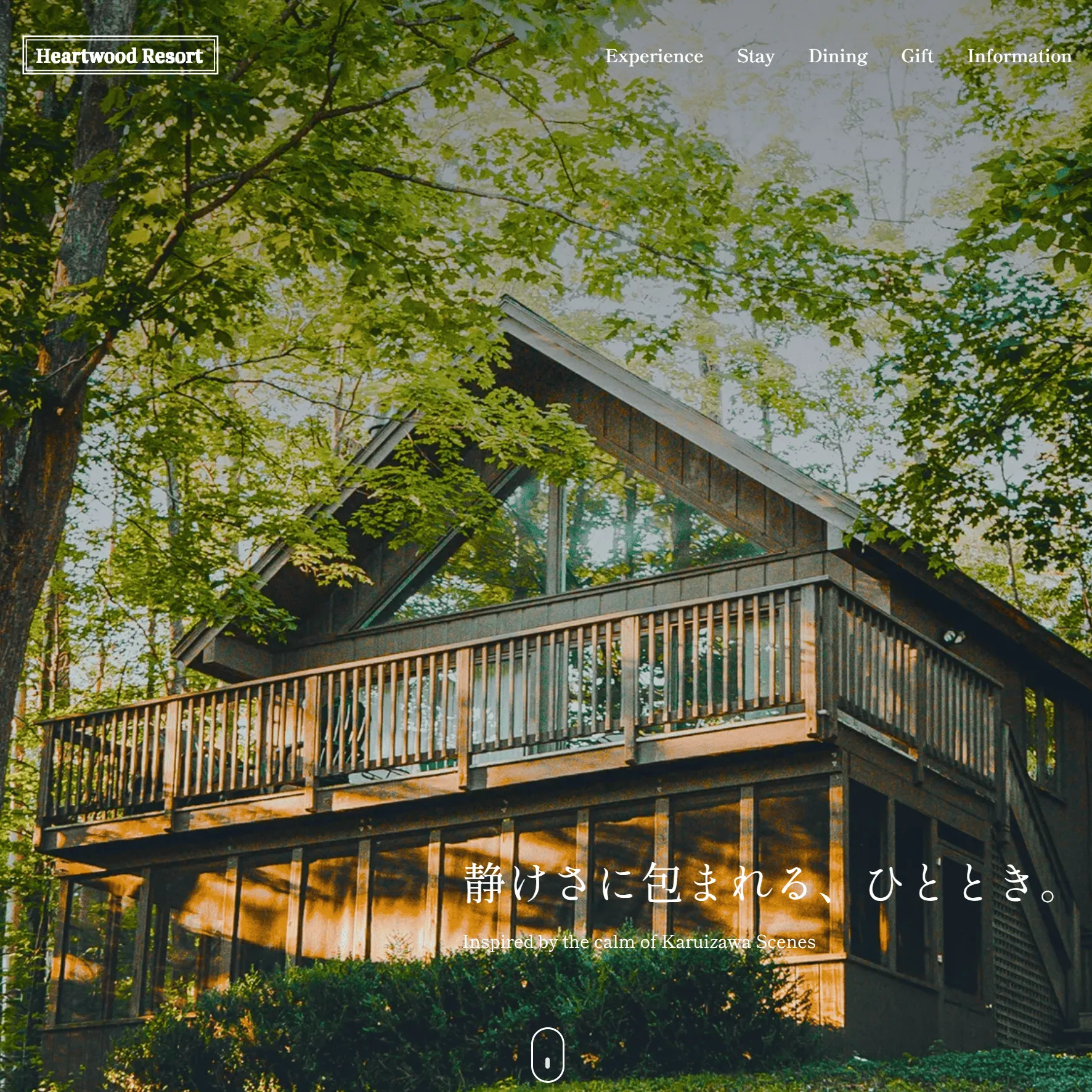 Elementorでスクロールするとヘッダーの色が変わるデモ画面
